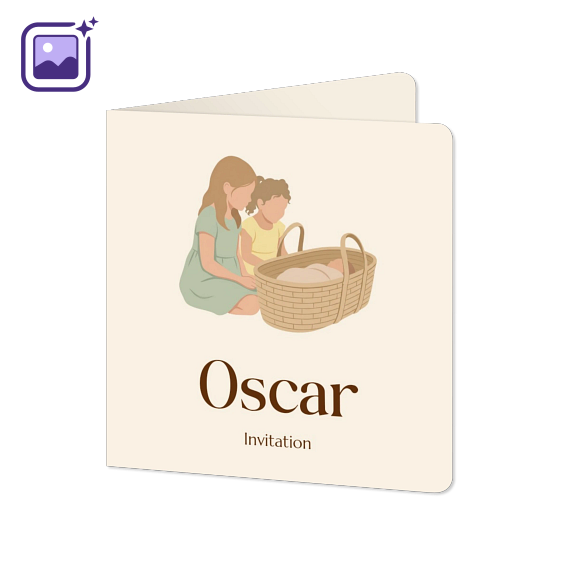 Folded Card square rounded corners 14,3 x 14,3 cm Folded Card square rounded corners 14,3 x 14,3 cm