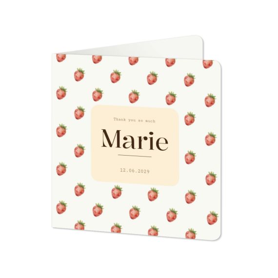 Faire-part 2 volets Carré coins arrondis 14,3 x 14,3 cm Faire-part 2 volets Carré coins arrondis 14,3 x 14,3 cm
