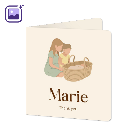 Folded Card square rounded corners 14,3 x 14,3 cm Folded Card square rounded corners 14,3 x 14,3 cm