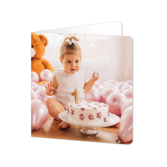 Folded Card square rounded corners 14,3 x 14,3 cm Folded Card square rounded corners 14,3 x 14,3 cm