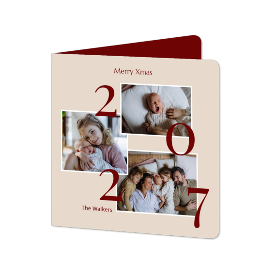 Folded Card square rounded corners 14,3 x 14,3 cm