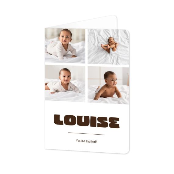 Faire-part 2 volets Portrait coins arrondis 10 x 14,3 cm Faire-part 2 volets Portrait coins arrondis 10 x 14,3 cm