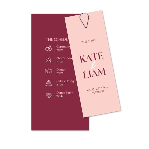 Colorblocking Script Invitation Colorblocking Script Invitation