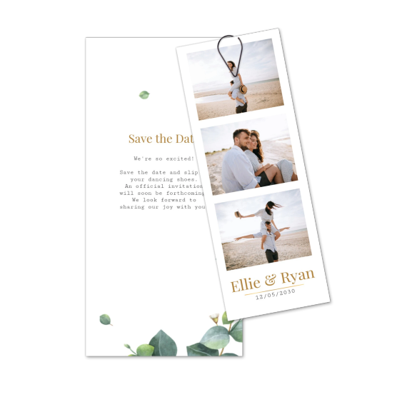 Two-piece card Black - set of 12 (19,6 x 9,3 cm) 