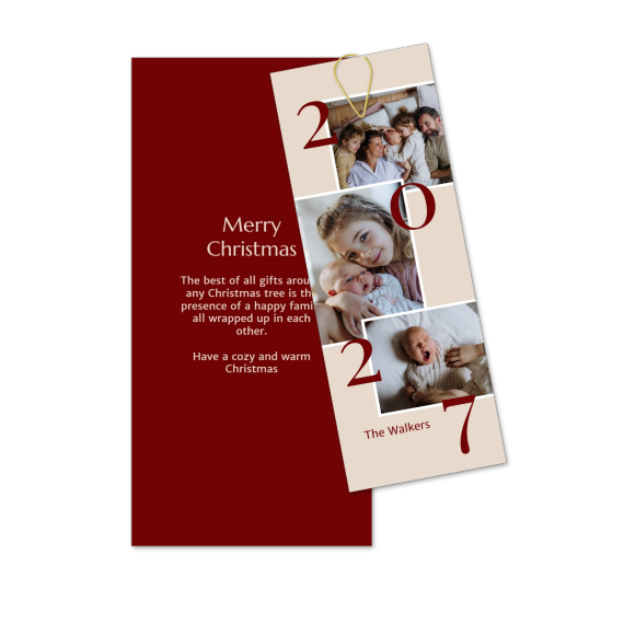 Two-piece card Gold - set of 12 (19,6 x 9,3 cm) 