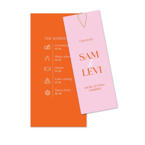 Colorblocking Script Invitation Colorblocking Script Invitation