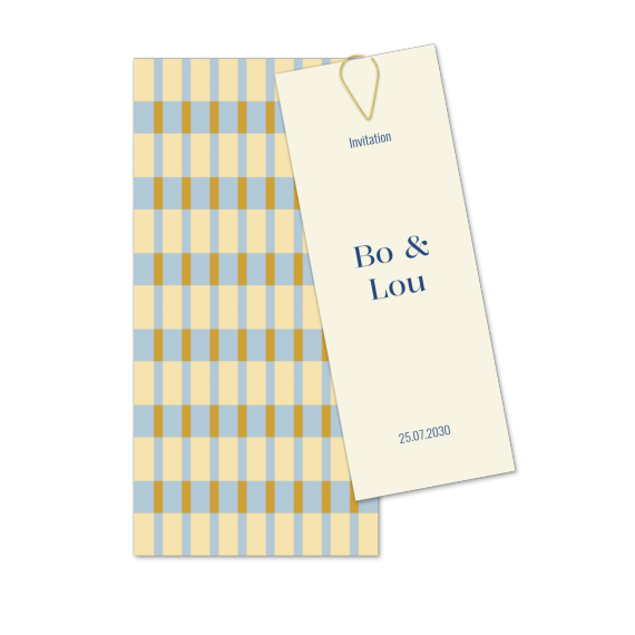 Elegant Stripe Frame Invitation