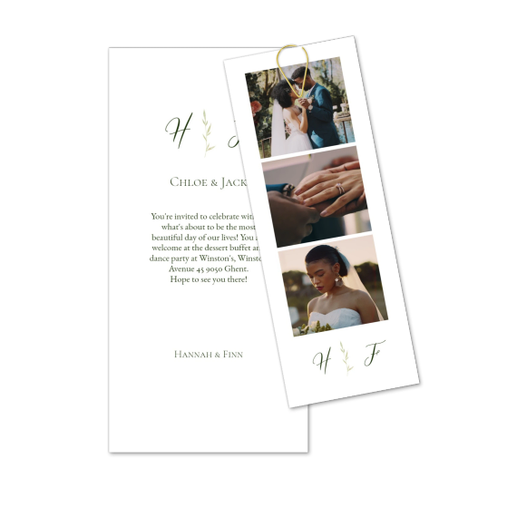 Two-piece card Gold - set of 12 (19,6 x 9,3 cm) Two-piece card Gold - set of 12 (19,6 x 9,3 cm)