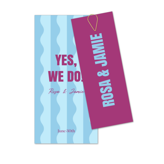 Color Blocking Waves Invitation