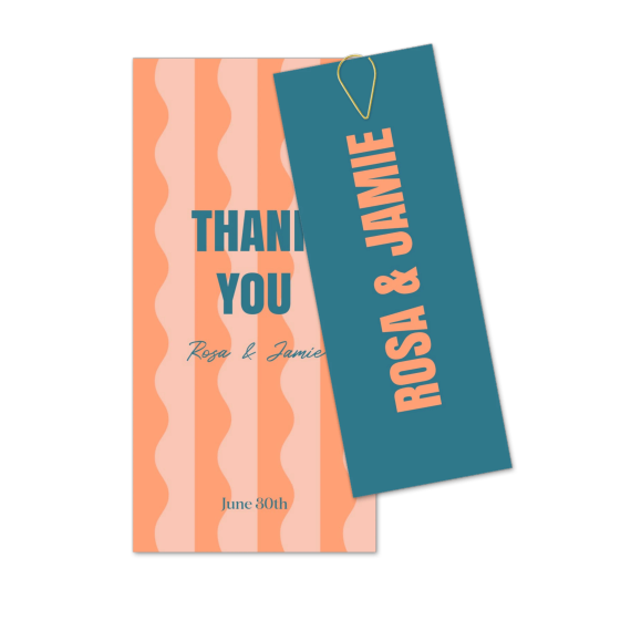 Color Blocking Waves Invitation