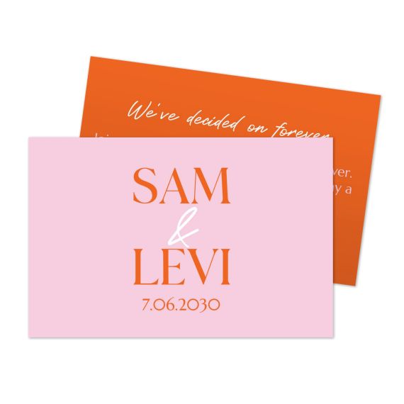 Reception Card 8,5 x 5,5 cm Reception Card 8,5 x 5,5 cm