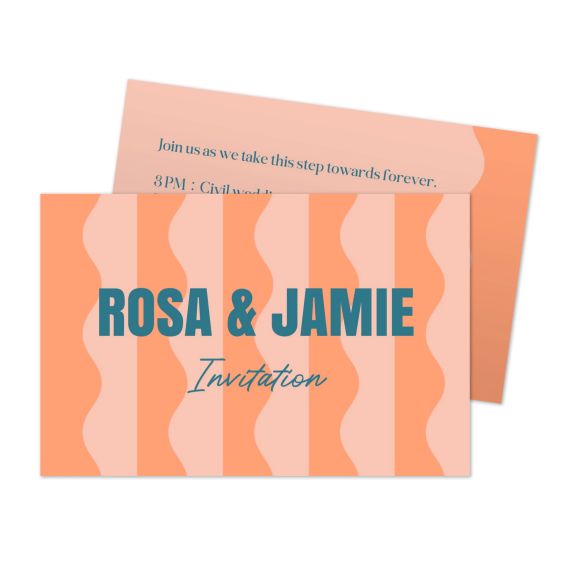 Color Blocking Waves Invitation Color Blocking Waves Invitation