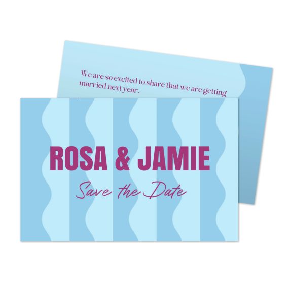 Color Blocking Waves Invitation