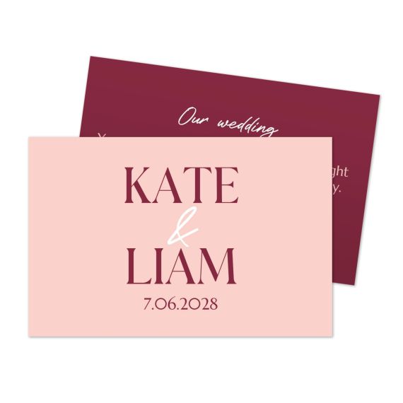 Colorblocking Script Invitation