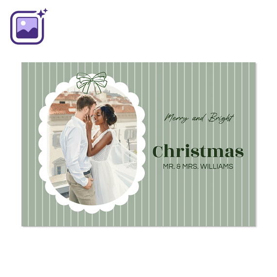 Romantic Bow Scallop Filter Aquarelle