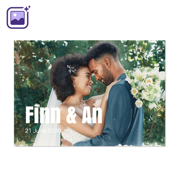 Bold Text Full Photo Filter Aquarelle