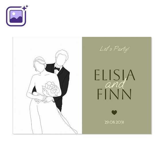 Lovely Couple Filter Line Drawing
