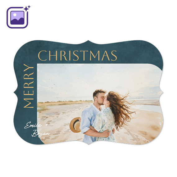 Half Rounded Christmas Filter Aquarelle