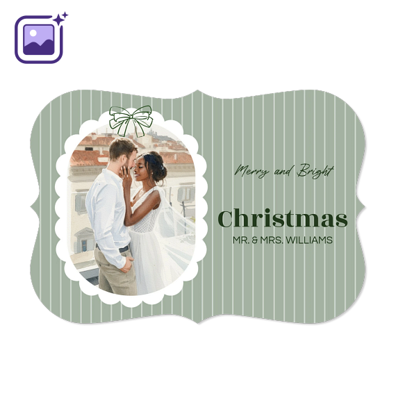 Romantic Bow Scallop Filter Aquarelle