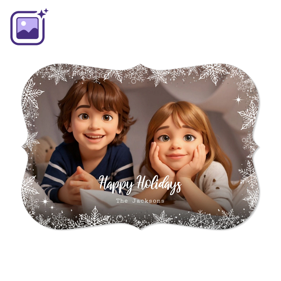 Snowflakes Frame Filter 3D Animation