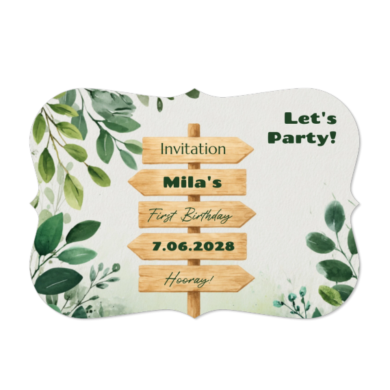 Faire-part 1 volet Accolades paysage 14,3 x 10 cm