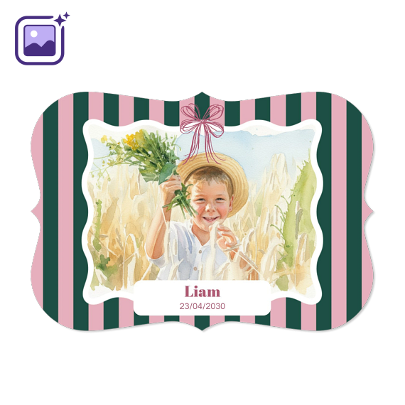 Faire-part 1 volet Accolades paysage 14,3 x 10 cm