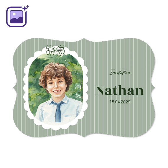 Fotokaart accolade liggend 14,3 x 10 cm Fotokaart accolade liggend 14,3 x 10 cm