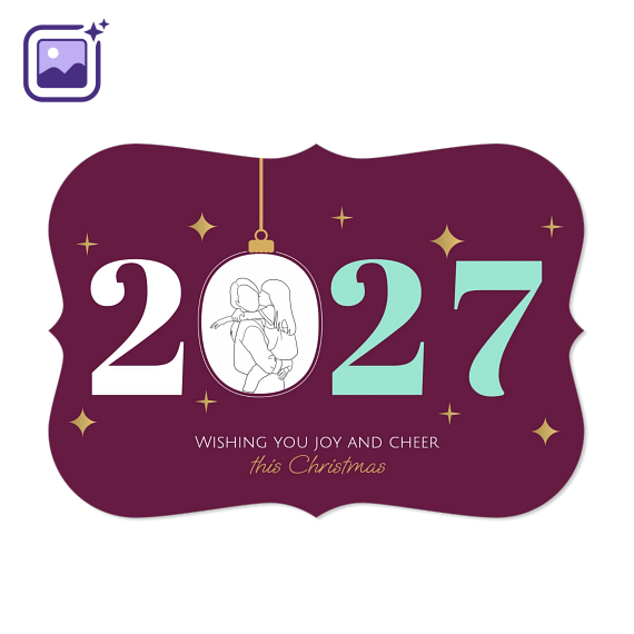 Magical New Year Filter Line Drawing