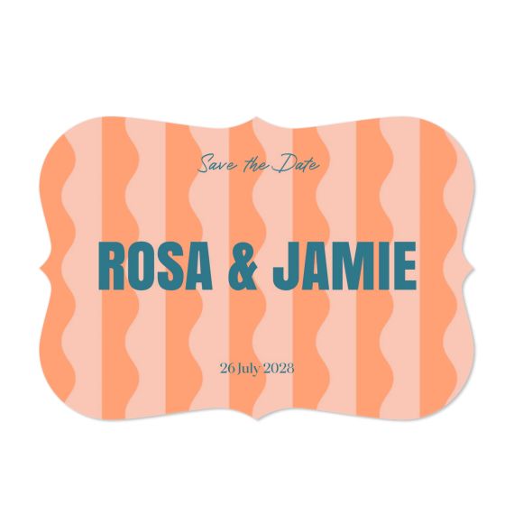 Color Blocking Waves Invitation