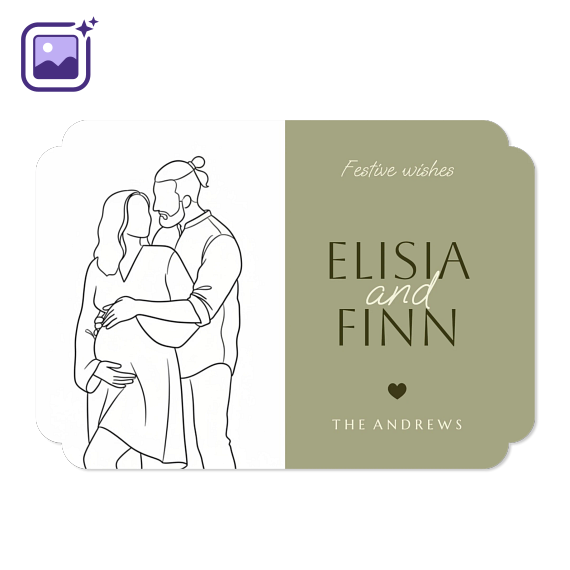 Lovely Couple Filter Line Drawing