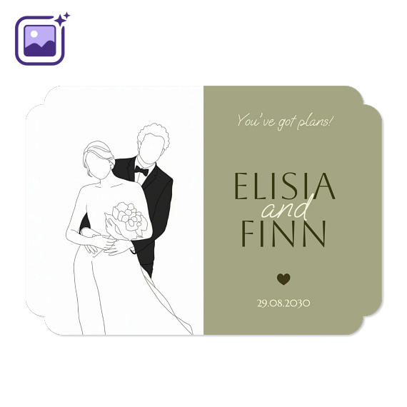 Single Card Double Rounded Horizontal 14,3 x 10 cm