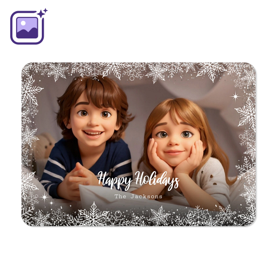 Snowflakes Frame Filter 3D Animation Snowflakes Frame Filter 3D Animation