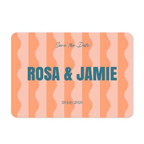 Color Blocking Waves Invitation Color Blocking Waves Invitation