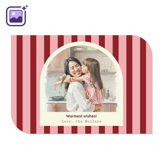 Single Card Half Rounded Horizontal 14,3 x 10 cm Single Card Half Rounded Horizontal 14,3 x 10 cm