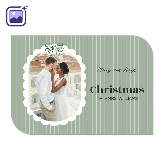 Romantic Bow Scallop Filter Aquarelle