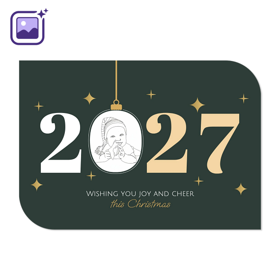 Magical New Year Filter Line Drawing