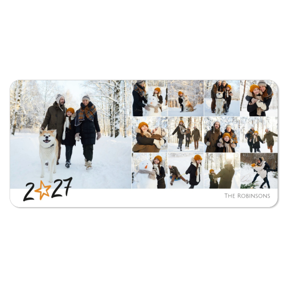 Faire-part 1 volet Pano paysage coins arrondis 19,6 x 9,3 cm