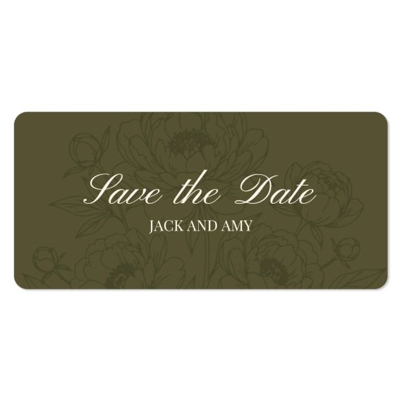 Elegant Peonies - Save the date