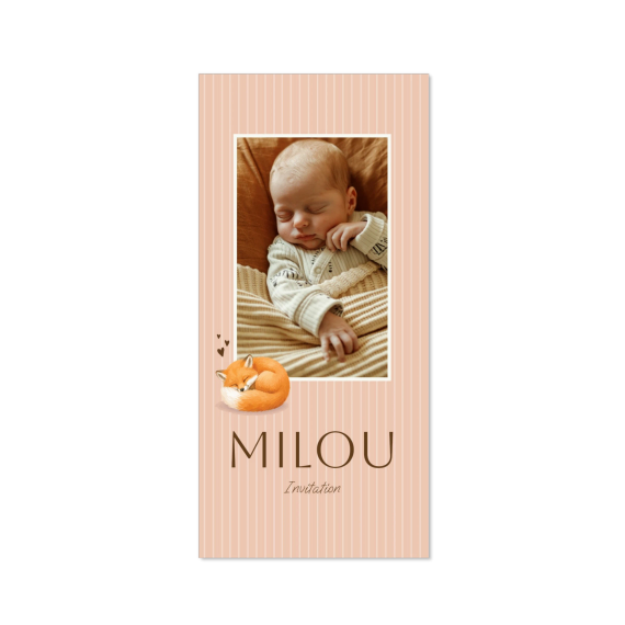 Faire-part 1 volet Pano portrait 9,3 x 19,6 cm Faire-part 1 volet Pano portrait 9,3 x 19,6 cm