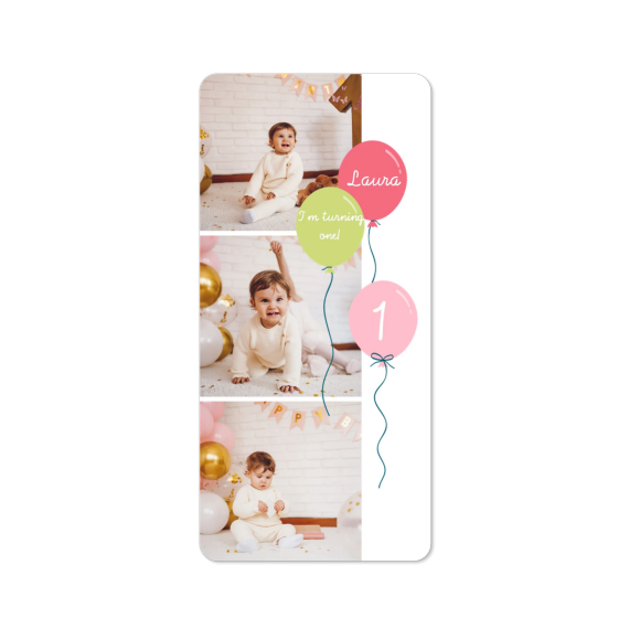 Single Card Panoramic Portrait rounded corners 9,3 x 19,6 cm