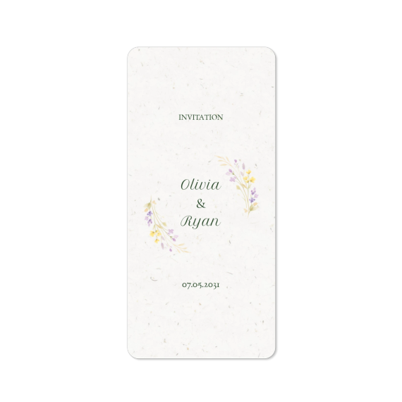 Single Card Panoramic Portrait rounded corners 9,3 x 19,6 cm