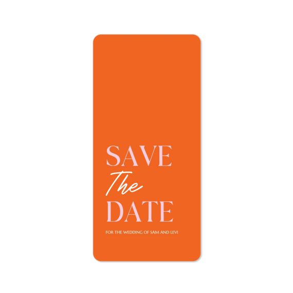 Colorblocking Script - Save the date