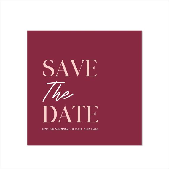 Colorblocking Script - Save the date Colorblocking Script - Save the date