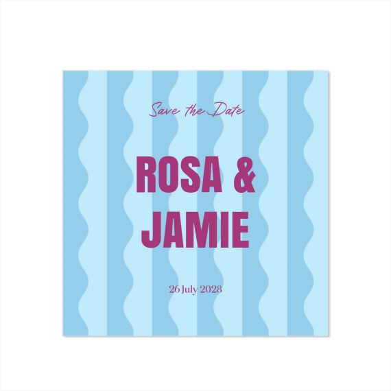 Color Blocking Waves Invitation Color Blocking Waves Invitation