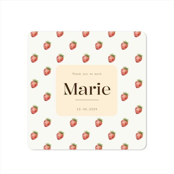 Faire-part 1 volet Carré coins arrondis 14,3 x 14,3 cm Faire-part 1 volet Carré coins arrondis 14,3 x 14,3 cm