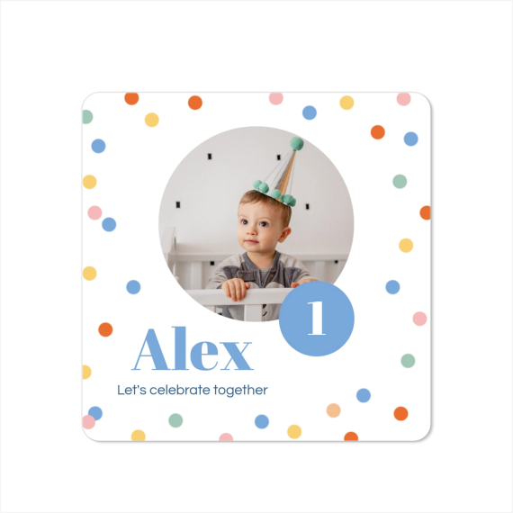 Single Card square rounded corners 14,3 x 14,3 cm