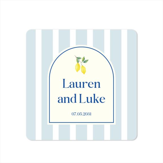 Dolce Vita Lemon Stripes Invitation