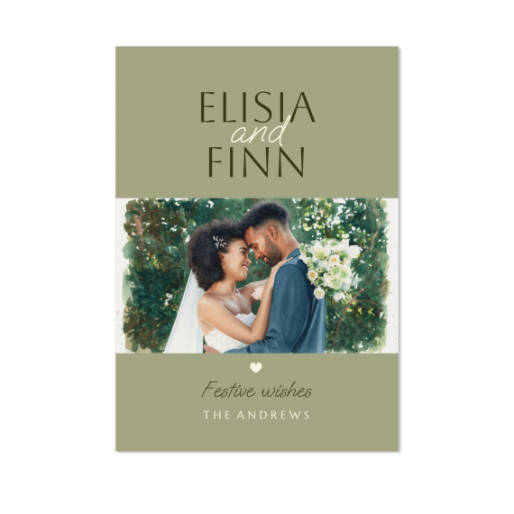 SingleCardV_LovelyCoupleFilterAquarelleGreen
