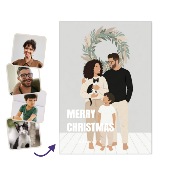 SingleCardV_BoldTextFullPhotoFilterSoftIllustrationWreath