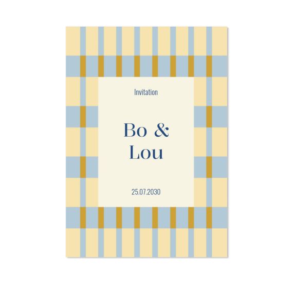 Elegant Stripe Frame Invitation